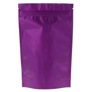 Doypack fuksja matowa z wentylem 100g - opakowanie 100 szt