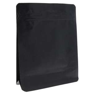 Torebka Flat Bottom 250g - Czarna papierowa - 100 szt.