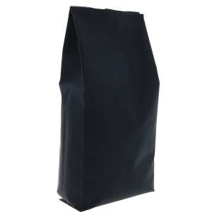 Torebka fałda boczna - 100% recykling - gusset - 100g - czarna - (100 szt.) [8729]
