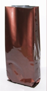Torebka fałda boczna - gusset - 50g - brązowa - 100 szt [4242]